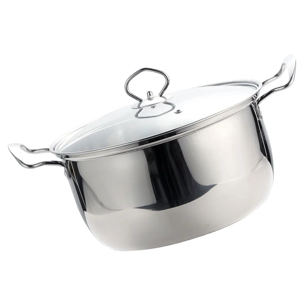 1Set Anti Overflow Anti Stick Soup Pot Stainless Steel with Lid Comfortable Grip Efficient Cooking Pot for Home Kitchen
1Set Anti Overflow Anti Stick Soup Pot Stainless Steel with Lid Comfortable Grip Efficient Cooking Pot for Home Kitchen