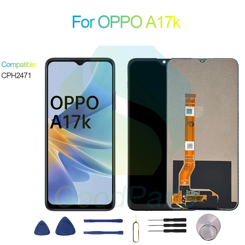 For OPPO A17k LCD Display Screen 6.56" CPH2471 A17k Touch Digitizer Assembly Replacement
For OPPO A17k LCD Display Screen 6.56" CPH2471 A17k Touch Digitizer Assembly Replacement