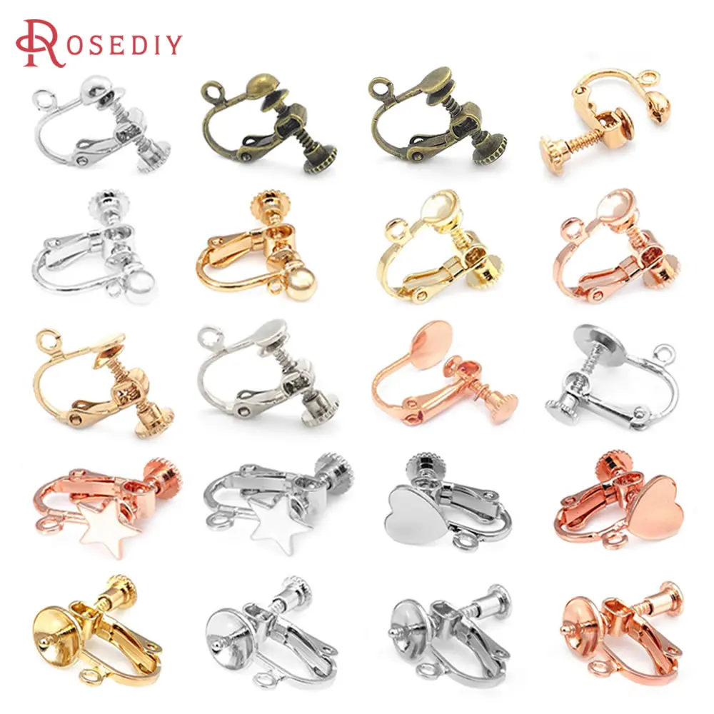 18K Gold Color Brass Flat Cap Screws Earrings Clips High Quality Jewelry Making Supplies Earrings Diy Accessories
18K Gold Color Brass Flat Cap Screws Earrings Clips High Quality Jewelry Making Supplies Earrings Diy Accessories