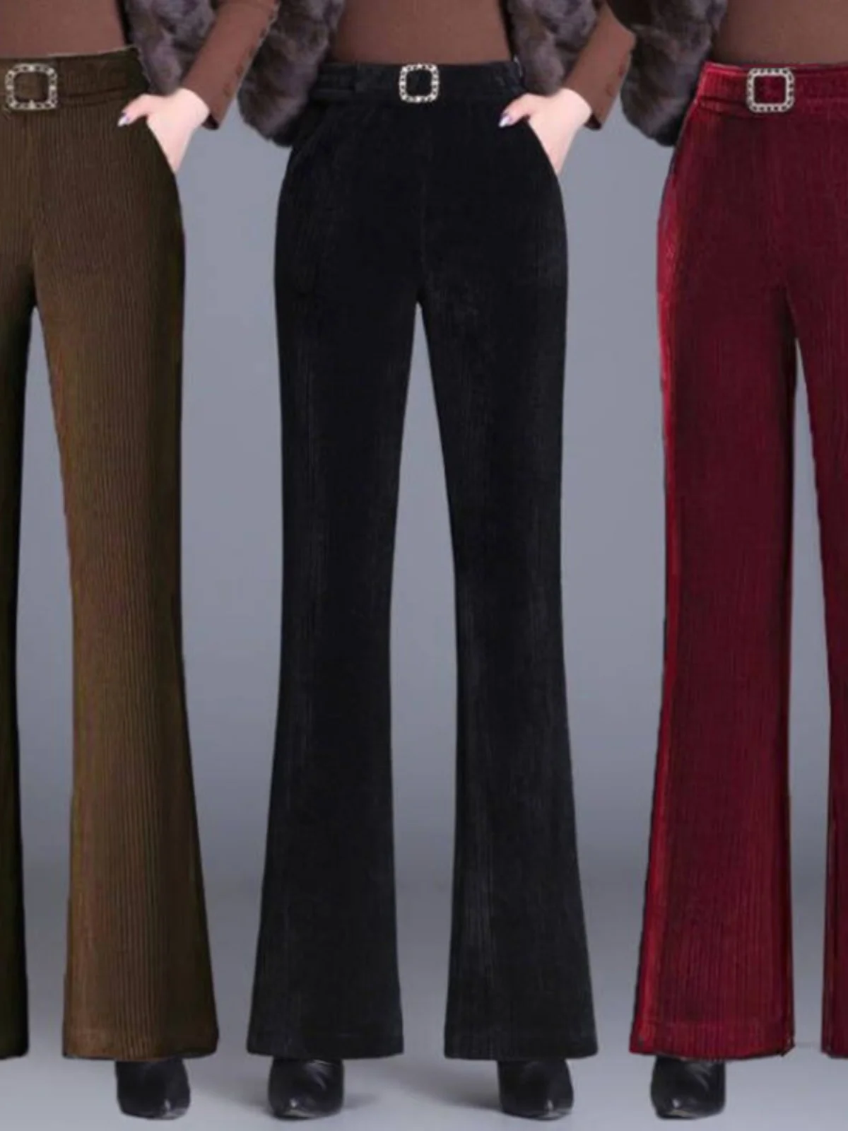 Женские вельветовые брюки с прямыми штанинами на подкладке Fce, повседневные брюки с высокой талией, свободный крой, корейский однотонный цвет, осень-зима...
Женские вельветовые брюки с прямыми штанинами на подкладке Fce, повседневные брюки с высокой талией, свободный крой, корейский однотонный цвет, осень-зима...