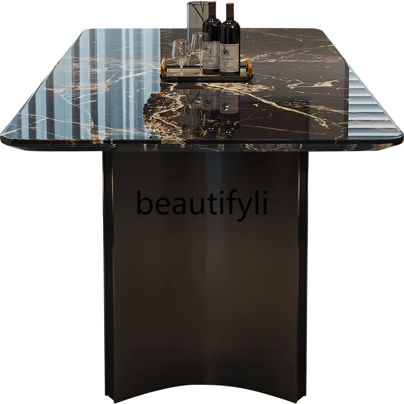 Light luxury high-end marble dining table and chair combination modern simple dining rectangle
Light luxury high-end marble dining table and chair combination modern simple dining rectangle