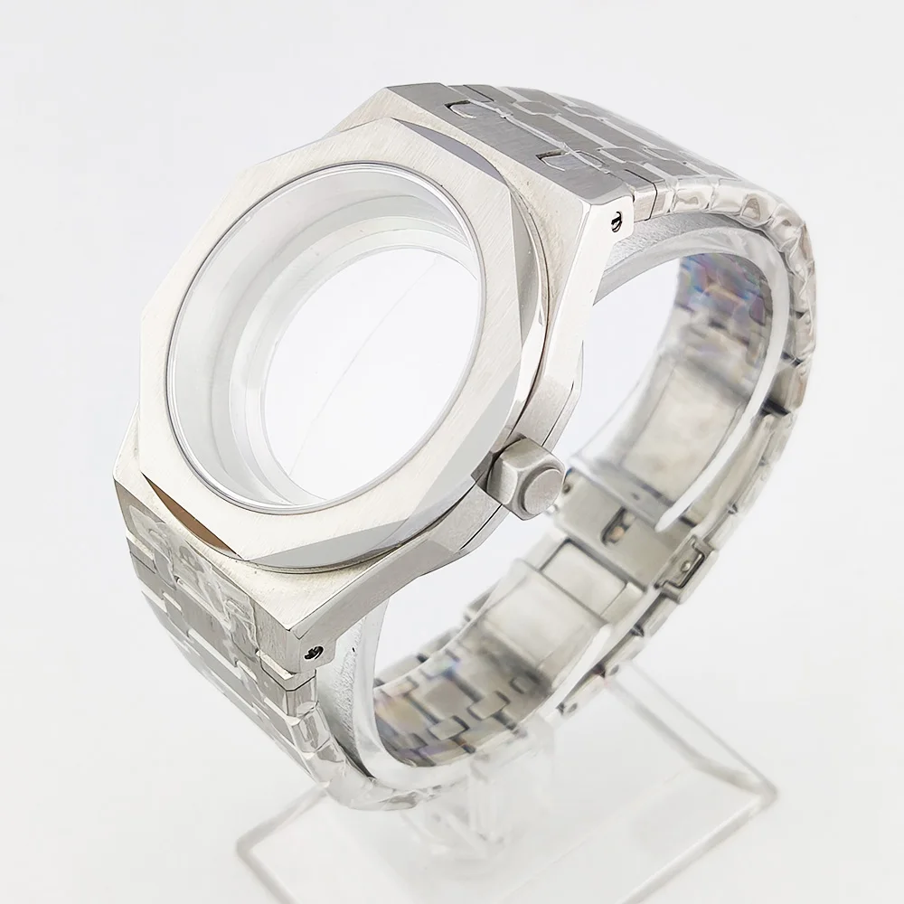 42.5mm High quality watch parts Stainless steel case strap sapphire glass waterproof fit Miyota 8215 Movement Men's watch case
42.5mm High quality watch parts Stainless steel case strap sapphire glass waterproof fit Miyota 8215 Movement Men's watch case