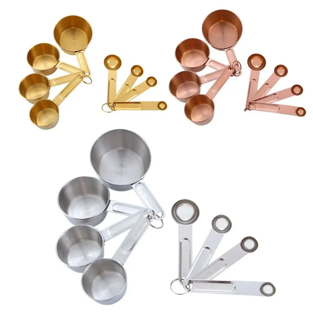8Pcs Stainless Steel Measuring Cups Measuring Spoons Set Scaled Stackable Spoons Measuring Tools Gold Silver Baking Tools
8Pcs Stainless Steel Measuring Cups Measuring Spoons Set Scaled Stackable Spoons Measuring Tools Gold Silver Baking Tools