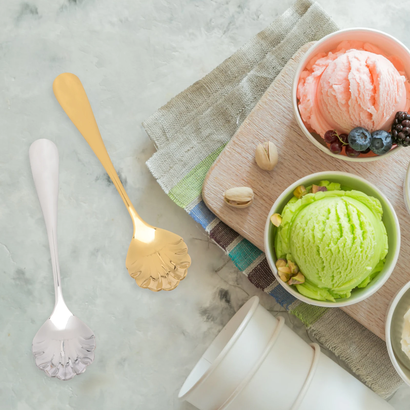 4 Pcs Shell Sugar Spoon Stainless Ice Cream Cake Measuring Spoon Home Cafe Use Bright Delicate Multipurpose
4 Pcs Shell Sugar Spoon Stainless Ice Cream Cake Measuring Spoon Home Cafe Use Bright Delicate Multipurpose