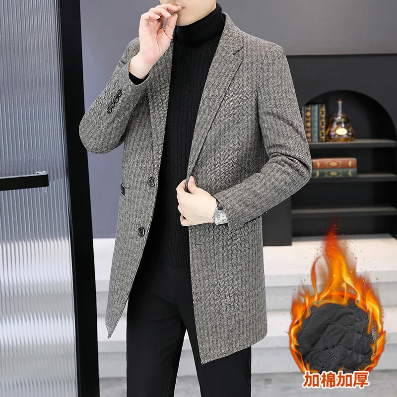 Autumn Awinter Woolen Coat Men's Mid-length Slim Fit Casual Windbreaker Business Social Streetwear Overcoat Men Clothing M-4XL
Autumn Awinter Woolen Coat Men's Mid-length Slim Fit Casual Windbreaker Business Social Streetwear Overcoat Men Clothing M-4XL