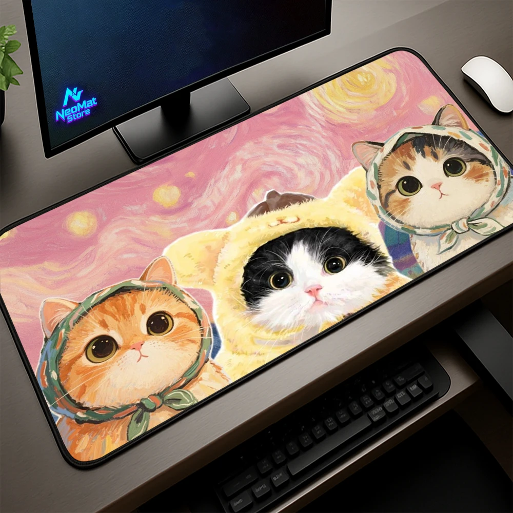 Mouse Pad Cat Desk Mat Pink Mousepads 900x400 Pc Decoration Accessory Carpet Cute Keyboard Pad Extra Large Pc Rug Van Gogh Art
Mouse Pad Cat Desk Mat Pink Mousepads 900x400 Pc Decoration Accessory Carpet Cute Keyboard Pad Extra Large Pc Rug Van Gogh Art