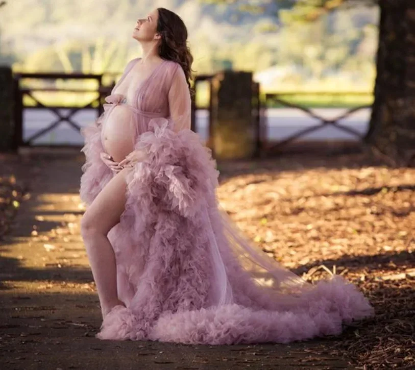 Tulle Robe For Maternity Photoshoot Transparent Boudoir For Woman Puffy Sleeve Maxi Dress With Train Pregnancy Photoshoot Gown
Tulle Robe For Maternity Photoshoot Transparent Boudoir For Woman Puffy Sleeve Maxi Dress With Train Pregnancy Photoshoot Gown