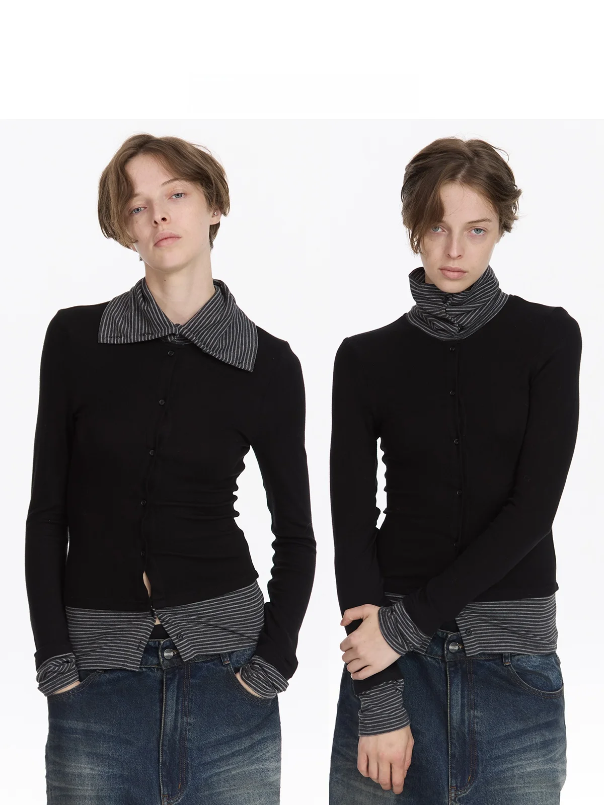 LYUOCHENG Striped Patchwork Elastic Knitted Base Layer Top Women's Faion Commute Sle Slim Fit Knitwear High Collar Mid-Le...
LYUOCHENG Striped Patchwork Elastic Knitted Base Layer Top Women's Faion Commute Sle Slim Fit Knitwear High Collar Mid-Le...