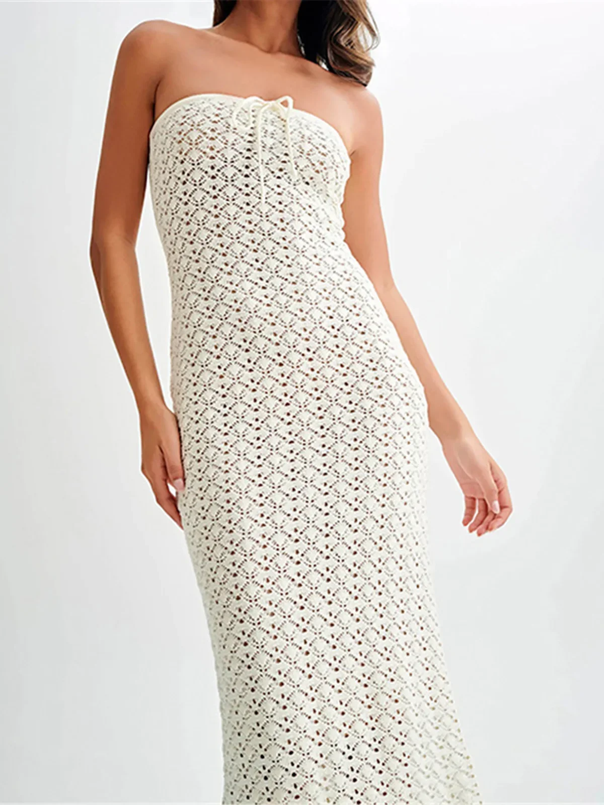 Bandeau Hollow Out Knotted Crochet Knitted Tunic Beach Cover Up Cover-ups Beach Dress Beach Wear Beachwear Female Women K6280
Bandeau Hollow Out Knotted Crochet Knitted Tunic Beach Cover Up Cover-ups Beach Dress Beach Wear Beachwear Female Women K6280