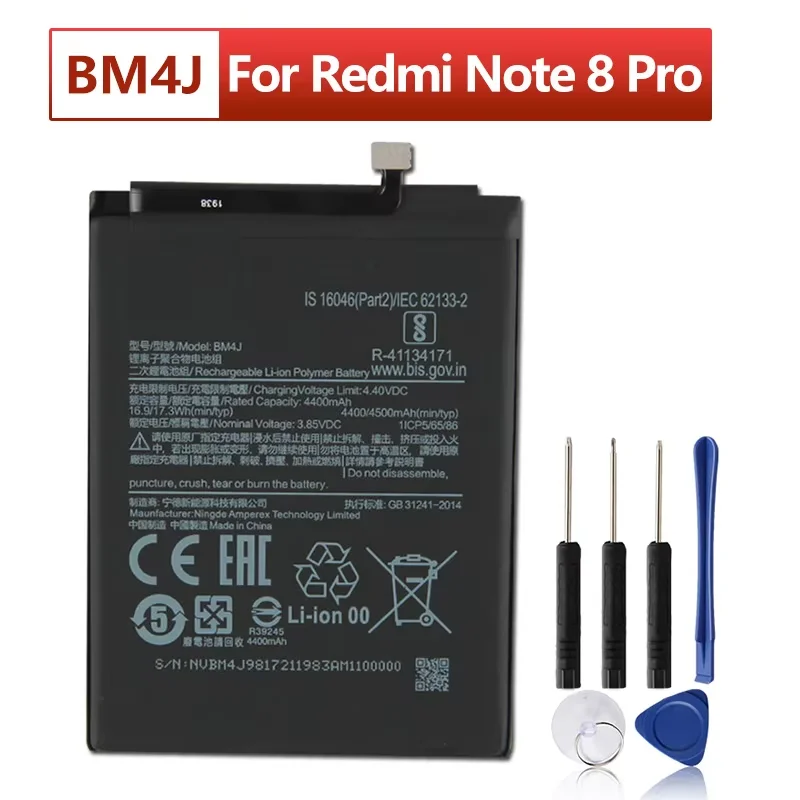 Сменный аккумулятор для телефона BM4J для Xiaomi Redmi Note 8 Pro Redmi note8 Pro, аккумуляторы для телефонов 4500 мАч
Сменный аккумулятор для телефона BM4J для Xiaomi Redmi Note 8 Pro Redmi note8 Pro, аккумуляторы для телефонов 4500 мАч