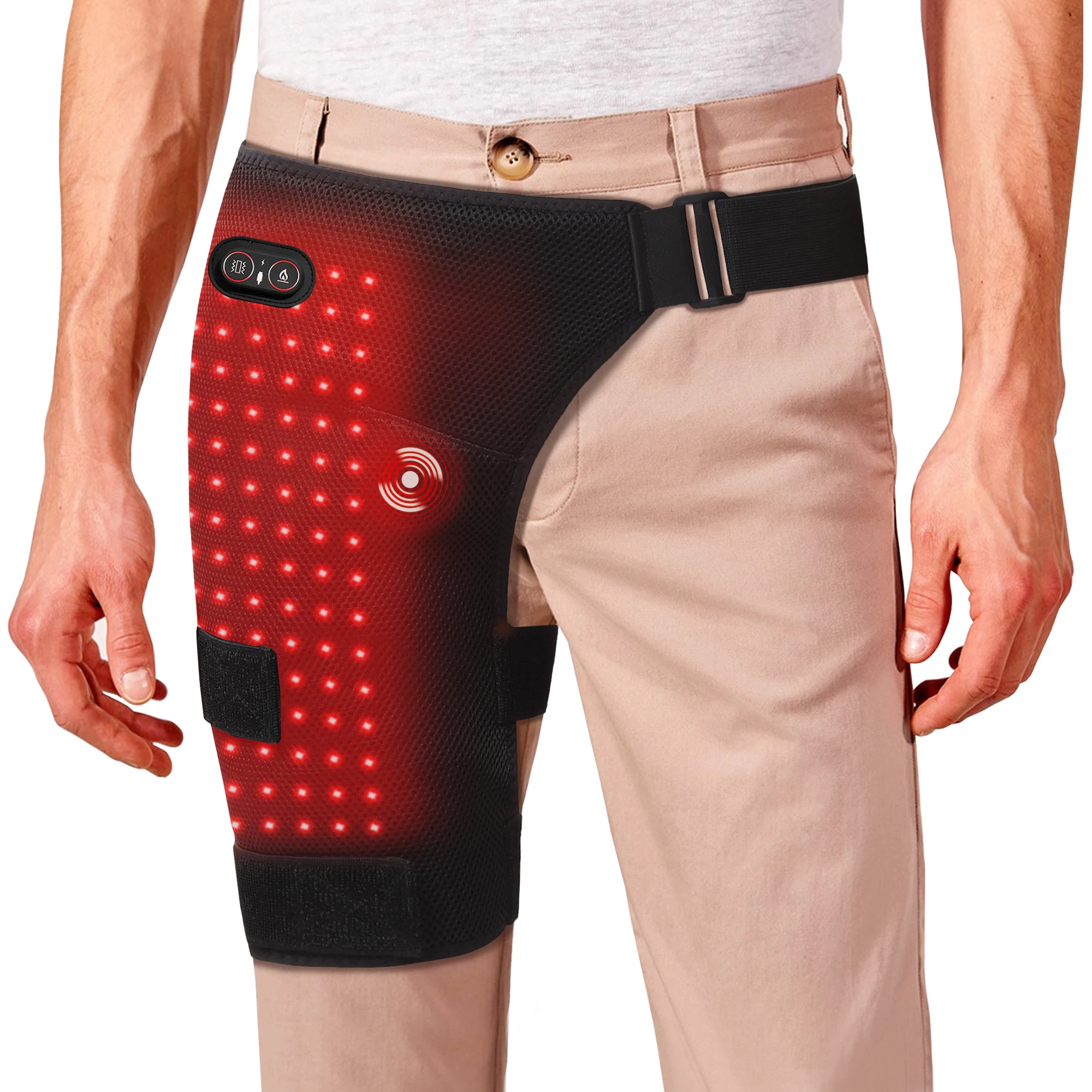 Heated Massage Support for Hip Sciatica Pain Relief Biut-in 5000mAh Battery with 3-Speed Temperature Control Back Thigh Hips
Heated Massage Support for Hip Sciatica Pain Relief Biut-in 5000mAh Battery with 3-Speed Temperature Control Back Thigh Hips