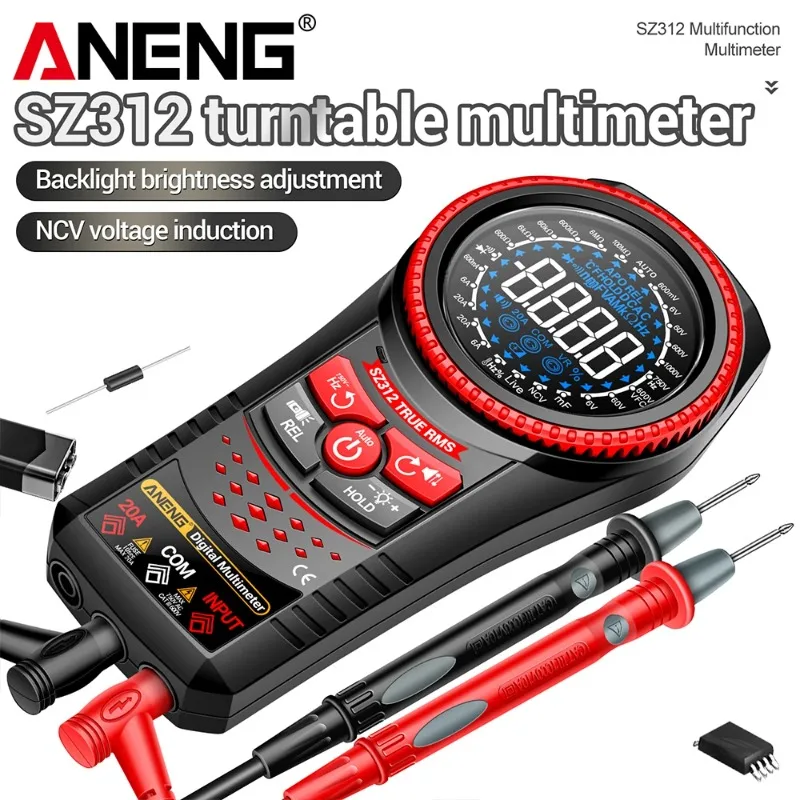 ANENG SZ312 6000 Counts Multimeter 20A Current Test VA Reverse Backlight Homehold Tester 60mF Capacitor Meter Repair Tools
