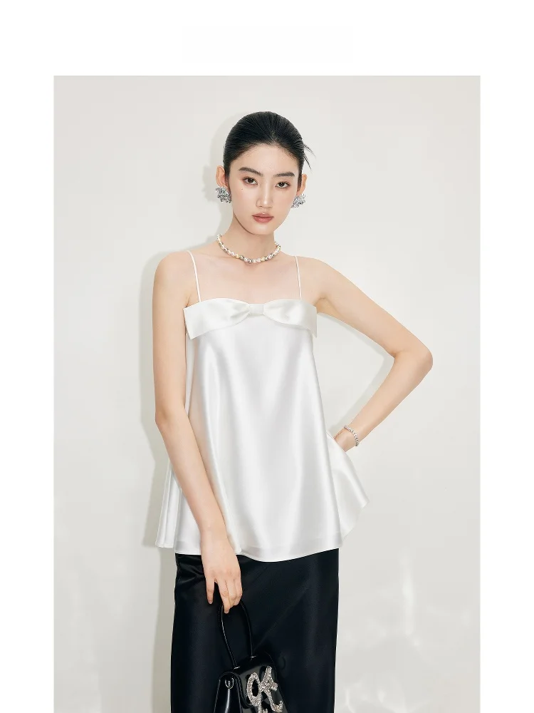 MandyZhang White Satin Acetate Knot Design Strap Vest Women's Sexy Summer Lightweight Top Original Design Regular Fit
MandyZhang White Satin Acetate Knot Design Strap Vest Women's Sexy Summer Lightweight Top Original Design Regular Fit