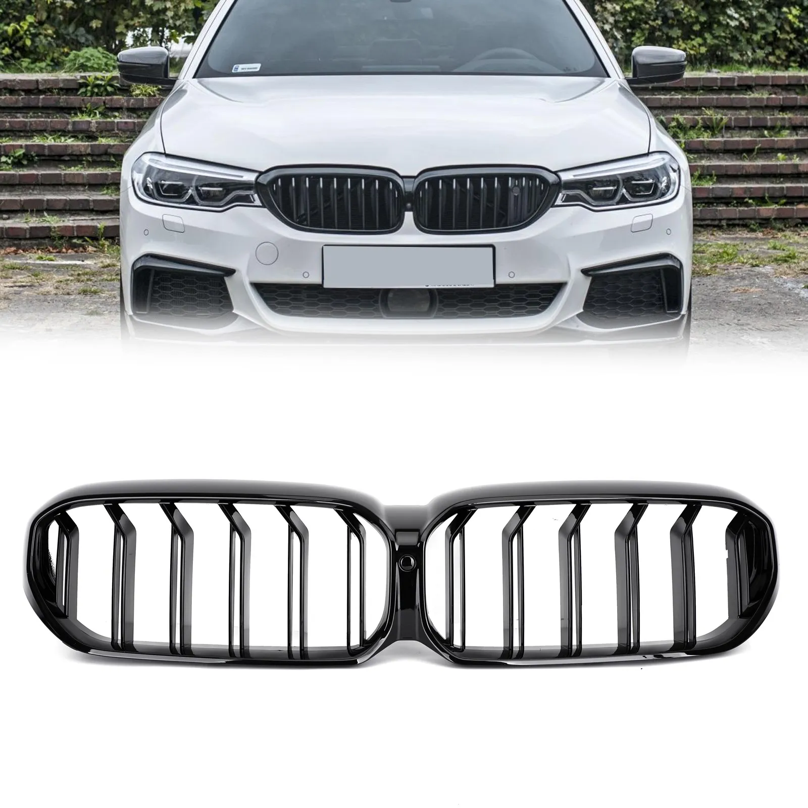 Artudatech Double Gloss Black Front Grill Grille Fit for BMW 5-Series G30 G31 21-22 W/Camera
Artudatech Double Gloss Black Front Grill Grille Fit for BMW 5-Series G30 G31 21-22 W/Camera