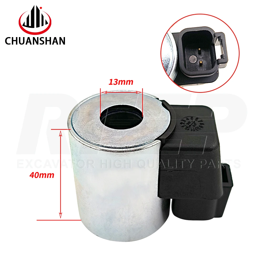Excavator Parts Suitable For XCMG 135 Solenoid Valve Coils Height 40mm, Inner Hole 13mm High Quality
Excavator Parts Suitable For XCMG 135 Solenoid Valve Coils Height 40mm, Inner Hole 13mm High Quality
