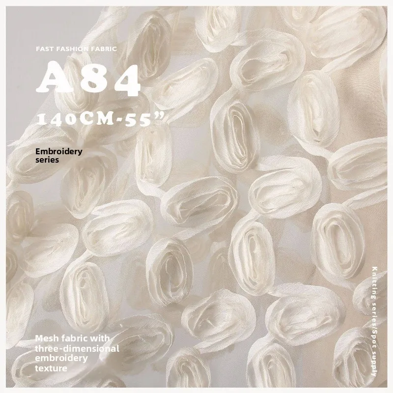 Perspective Mesh 3D Embroidered Fabric for Spring Summer Dress Veil Childrens Clothing Cloth Diy By The Yard Sewing Material
Perspective Mesh 3D Embroidered Fabric for Spring Summer Dress Veil Childrens Clothing Cloth Diy By The Yard Sewing Material