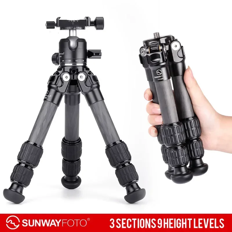 Hot Sale SUNWAYFOTO T1C30N Light Small Mini Carbon Fiber DSLR Camera Stand Professional Carbon Tripod For Phone Camera Accessori
Hot Sale SUNWAYFOTO T1C30N Light Small Mini Carbon Fiber DSLR Camera Stand Professional Carbon Tripod For Phone Camera Accessori