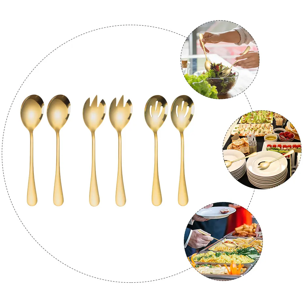 Salad Spoon Fork Set Slotted Spoons Service Serving Utensils Stainless Steel Western Food
Salad Spoon Fork Set Slotted Spoons Service Serving Utensils Stainless Steel Western Food