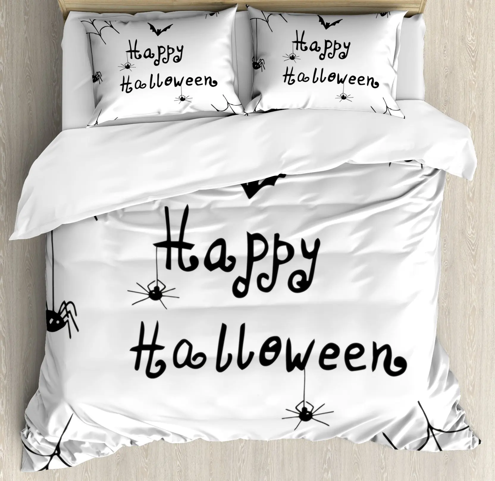 Одеяло Happy Halloween, пододеяльник на тему ужасов, пододеяльник на Хэллоуин, комплект постельного белья с пауком из микрофибры, Twin King для комнаты для мальчиков и девочек
Одеяло Happy Halloween, пододеяльник на тему ужасов, пододеяльник на Хэллоуин, комплект постельного белья с пауком из микрофибры, Twin King для комнаты для мальчиков и девочек