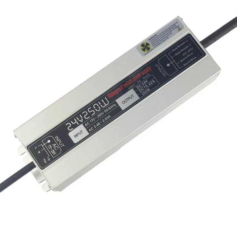 24V250W waterproof power supply 250w24v waterproof switching IP67 waterproof lighting power supply
24V250W waterproof power supply 250w24v waterproof switching IP67 waterproof lighting power supply
