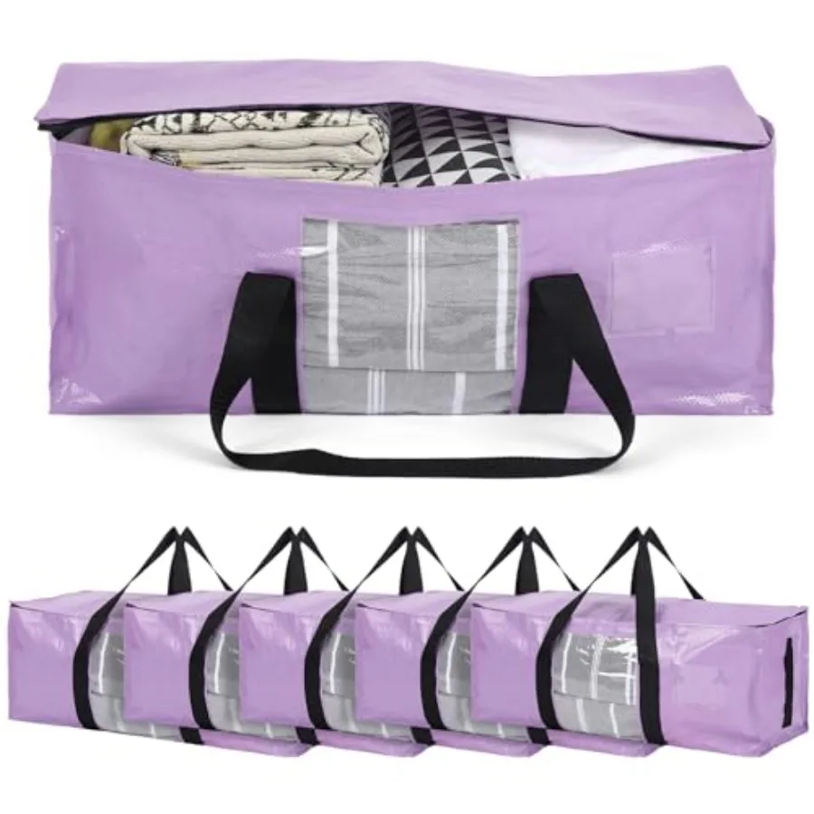 6 Pack Heavy Duty Extra Large Dorm Moving Bags with Visible Window and Reinforced Handles Heavy Duty Storage Tote for Space Sav
6 Pack Heavy Duty Extra Large Dorm Moving Bags with Visible Window and Reinforced Handles Heavy Duty Storage Tote for Space Sav