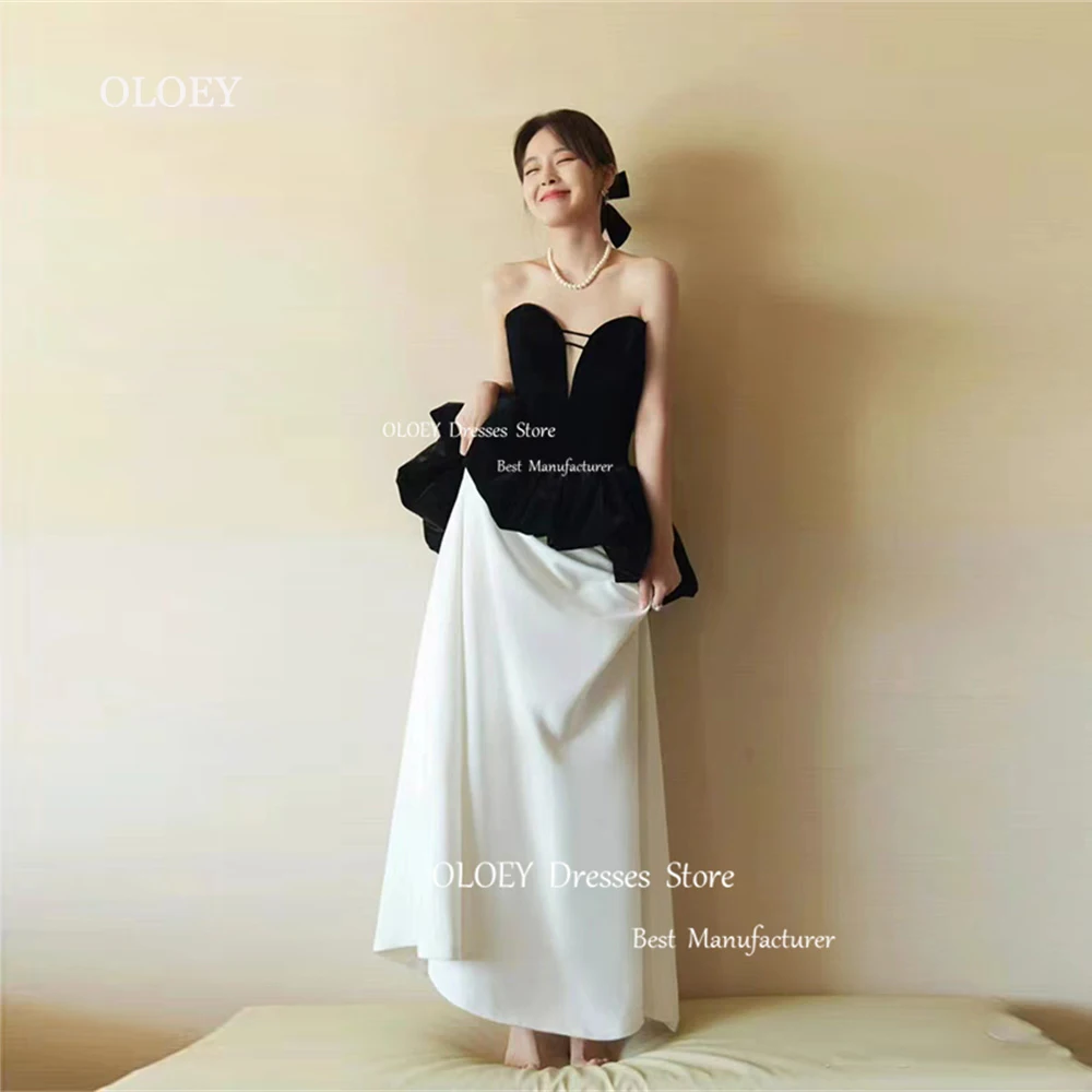 OLOEY Elegant Black And White Evening Dresses Sexy Deep Sweetheart Ruffles Satin Wedding Party Gowns Birthday Formal Dresses
OLOEY Elegant Black And White Evening Dresses Sexy Deep Sweetheart Ruffles Satin Wedding Party Gowns Birthday Formal Dresses
