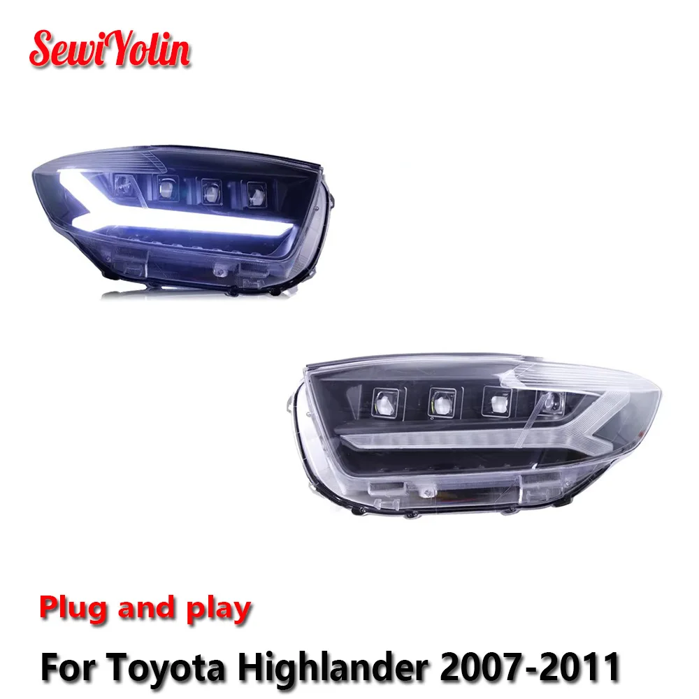Автомобильные светодиодные фары в сборе для Toyota Highlander 2007-2011, авто противотуманные фары DRL, стоп-сигнал, указатель поворота Plug and Play
Автомобильные светодиодные фары в сборе для Toyota Highlander 2007-2011, авто противотуманные фары DRL, стоп-сигнал, указатель поворота Plug and Play