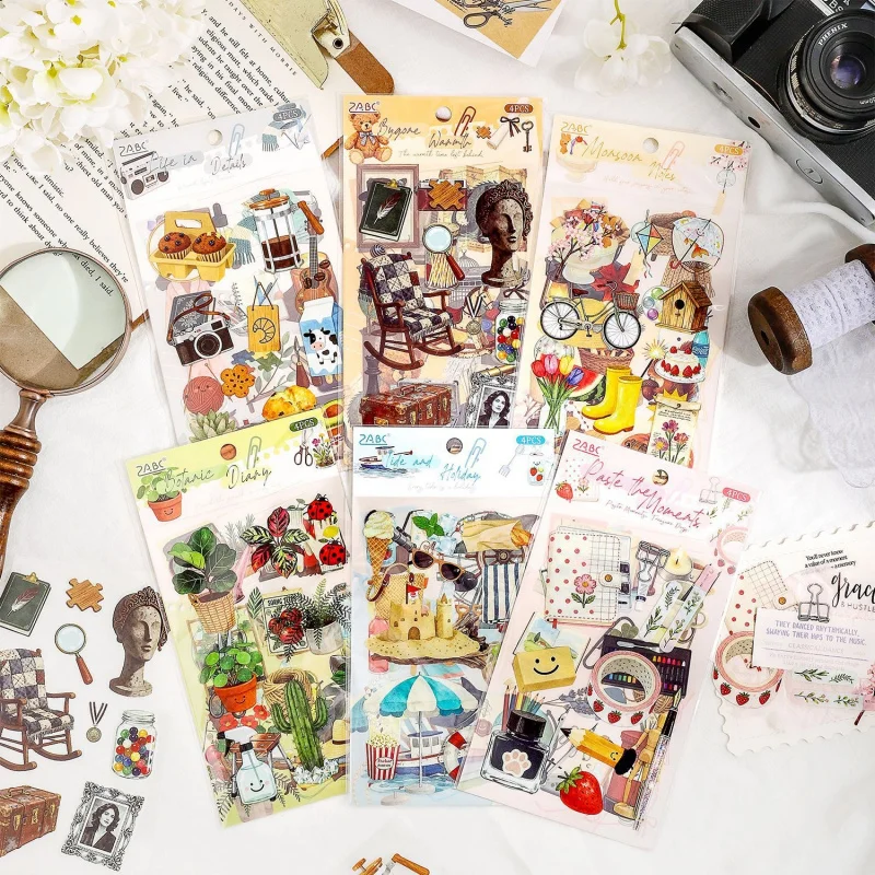 4Pcs/lot Cartoon Daily Objects Flat Stickers Cute Stationery DIY Handmade Album Scrapbooking Decorative Paper Supplies
4Pcs/lot Cartoon Daily Objects Flat Stickers Cute Stationery DIY Handmade Album Scrapbooking Decorative Paper Supplies