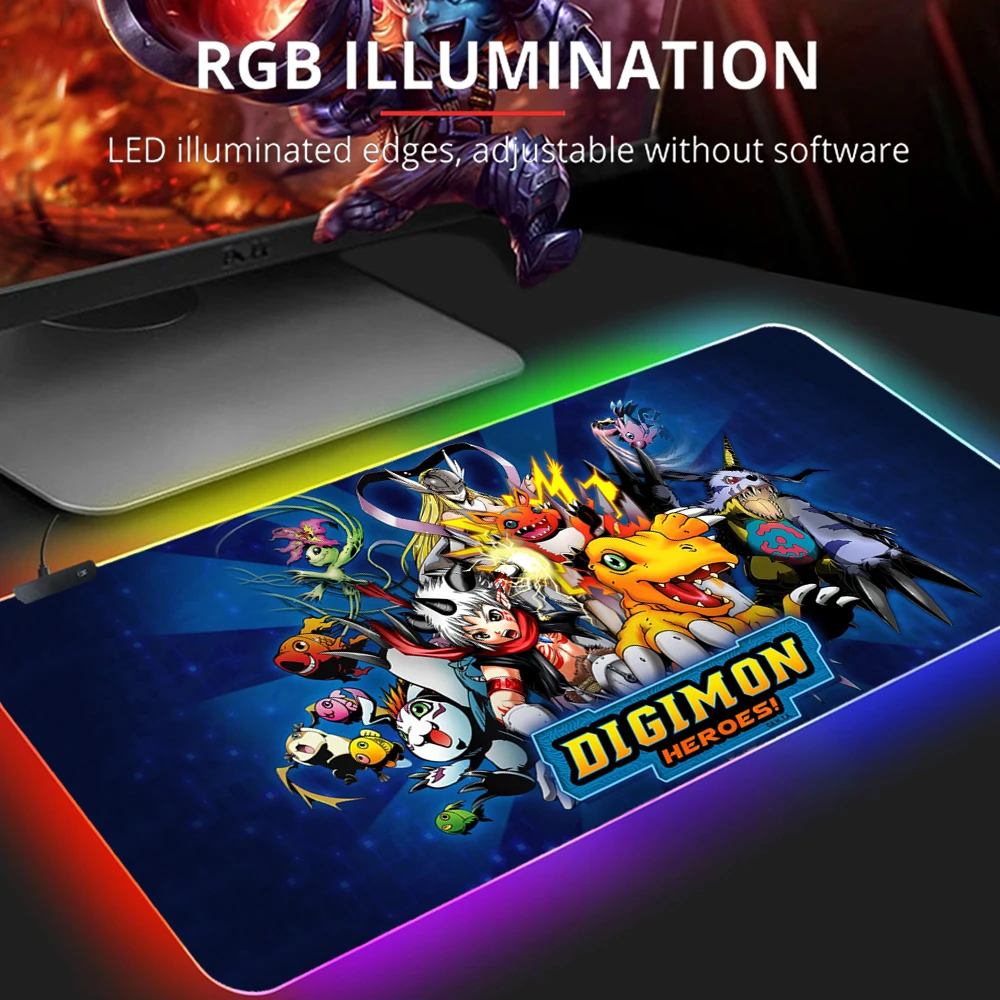 Anime Digimon Rgb Mouse Pad Desk Mat Xxl Gaming Mousepad Gamer Keyboard Accessories Pc Large Mouse Carpet Cabinet Extended Mats
Anime Digimon Rgb Mouse Pad Desk Mat Xxl Gaming Mousepad Gamer Keyboard Accessories Pc Large Mouse Carpet Cabinet Extended Mats