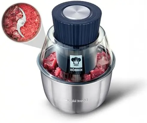 Electric Food Processor & Meat Grinder – 1.9 Qt, Pure Copper Motor, Dual Blades – Food Chopper Electrico
Electric Food Processor & Meat Grinder – 1.9 Qt, Pure Copper Motor, Dual Blades – Food Chopper Electrico
