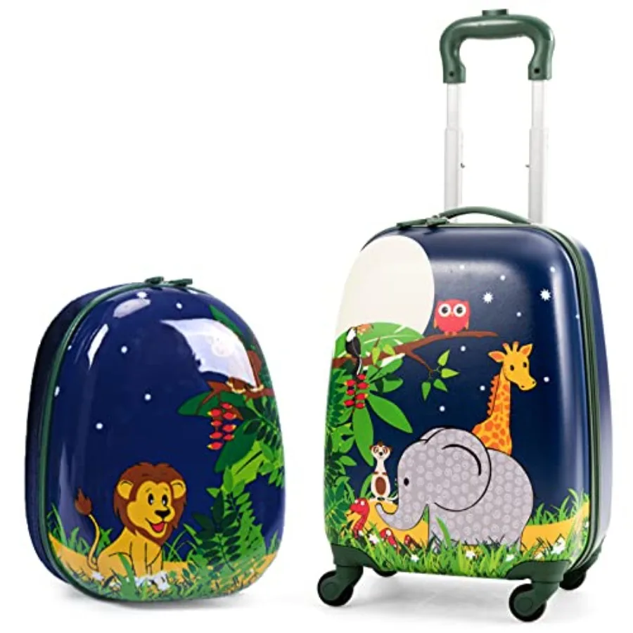 2 PC Luggage, 16" Toddlers Carry-on Suitcase and 12" Backpack Set, Travelling Case w/ 4 Casters and Retractable Handle, Lightwe
2 PC Luggage, 16" Toddlers Carry-on Suitcase and 12" Backpack Set, Travelling Case w/ 4 Casters and Retractable Handle, Lightwe