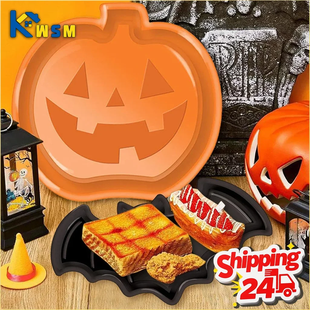 Halloween Party Plastic Serving Trays Pumpkin Ghost Bat Candy Snack Plates for Holiday Party Decor Table Display 
Halloween Party Plastic Serving Trays Pumpkin Ghost Bat Candy Snack Plates for Holiday Party Decor Table Display