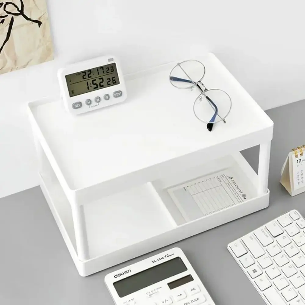 Korean Double Layer Storage Rack Plastic Desktop Organizer Shelf Stationery Sorting Rack Student Storage Supplies
Korean Double Layer Storage Rack Plastic Desktop Organizer Shelf Stationery Sorting Rack Student Storage Supplies