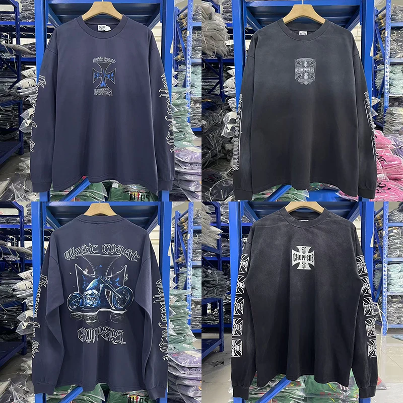 West Coast Choppers T-Shirt 26SS New Cross Vintage Washed Distressed Print American Streetwear Long Sleeve T-Shirt Men Women
West Coast Choppers T-Shirt 26SS New Cross Vintage Washed Distressed Print American Streetwear Long Sleeve T-Shirt Men Women