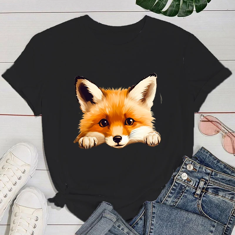 New Fashion Fox Print Graphic T Shirt Fashion Casual Short Sleeve Shirt Tee Women Clothing Fashion Summer Streetwear Personality
New Fashion Fox Print Graphic T Shirt Fashion Casual Short Sleeve Shirt Tee Women Clothing Fashion Summer Streetwear Personality
