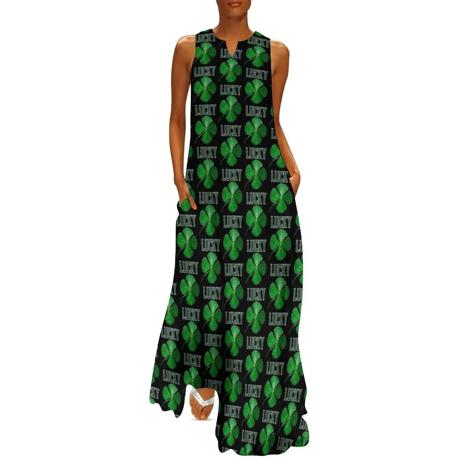 Lucky Four Leaf Clover Long Dress dresses with long sleeves summer dress korean women
Lucky Four Leaf Clover Long Dress dresses with long sleeves summer dress korean women