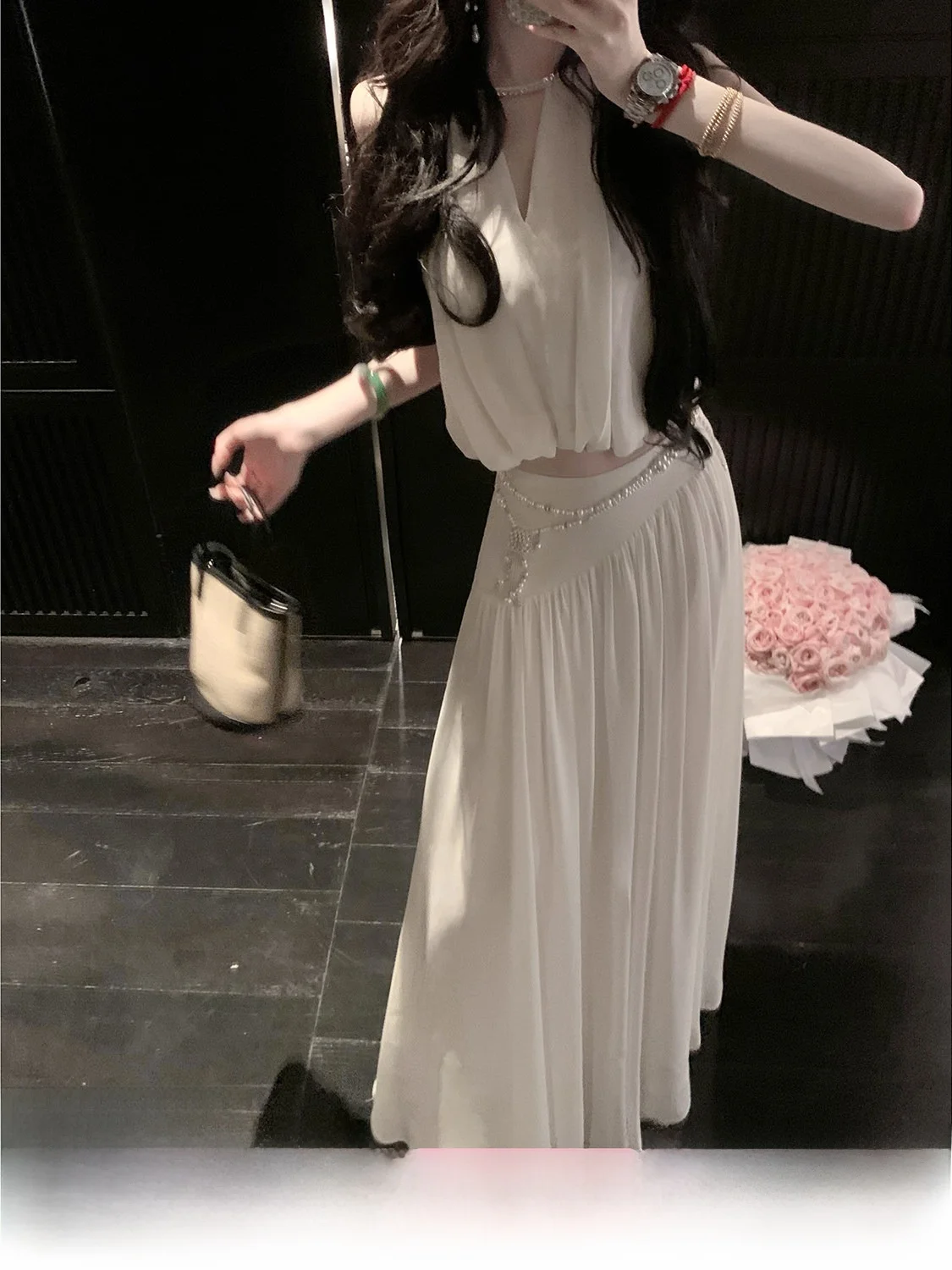 Sy Caroline Summer Outfit Women's Svel Chiffon Top And Midi Skirt Two-Piece Set Ele White Casual Spring Wear
Sy Caroline Summer Outfit Women's Svel Chiffon Top And Midi Skirt Two-Piece Set Ele White Casual Spring Wear