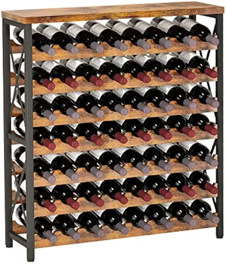 56-Bottle Wooden Wine Rack with Tabletop, Freestanding Storage for Living Room or Kitchen
56-Bottle Wooden Wine Rack with Tabletop, Freestanding Storage for Living Room or Kitchen