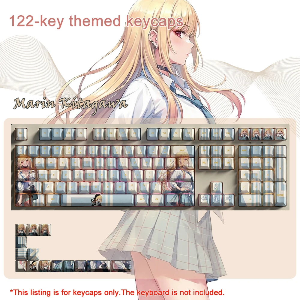122 Keys Miyu Kitagawa Marin Keycaps Cherry Profile PBT Key Cap 5-Side Sublimation Keycap Anime Girl Theme For Gaming Keyboard
122 Keys Miyu Kitagawa Marin Keycaps Cherry Profile PBT Key Cap 5-Side Sublimation Keycap Anime Girl Theme For Gaming Keyboard