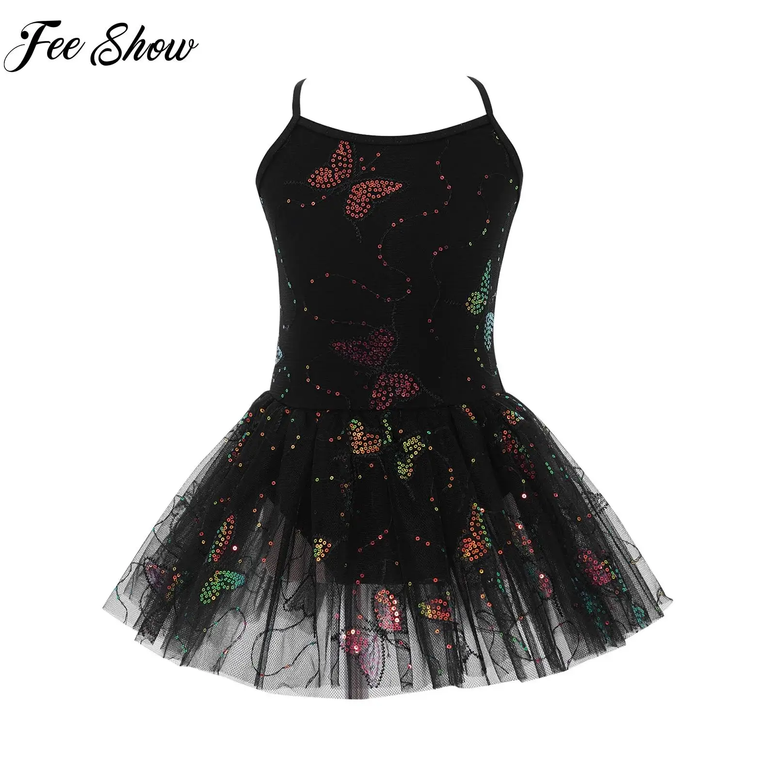 Black Ballet Dress Kids Dance Leotard Girls Stage Performance Wear Cross Back Sequin Butterfly Embroidery Dress+Built-in Briefs
Black Ballet Dress Kids Dance Leotard Girls Stage Performance Wear Cross Back Sequin Butterfly Embroidery Dress+Built-in Briefs