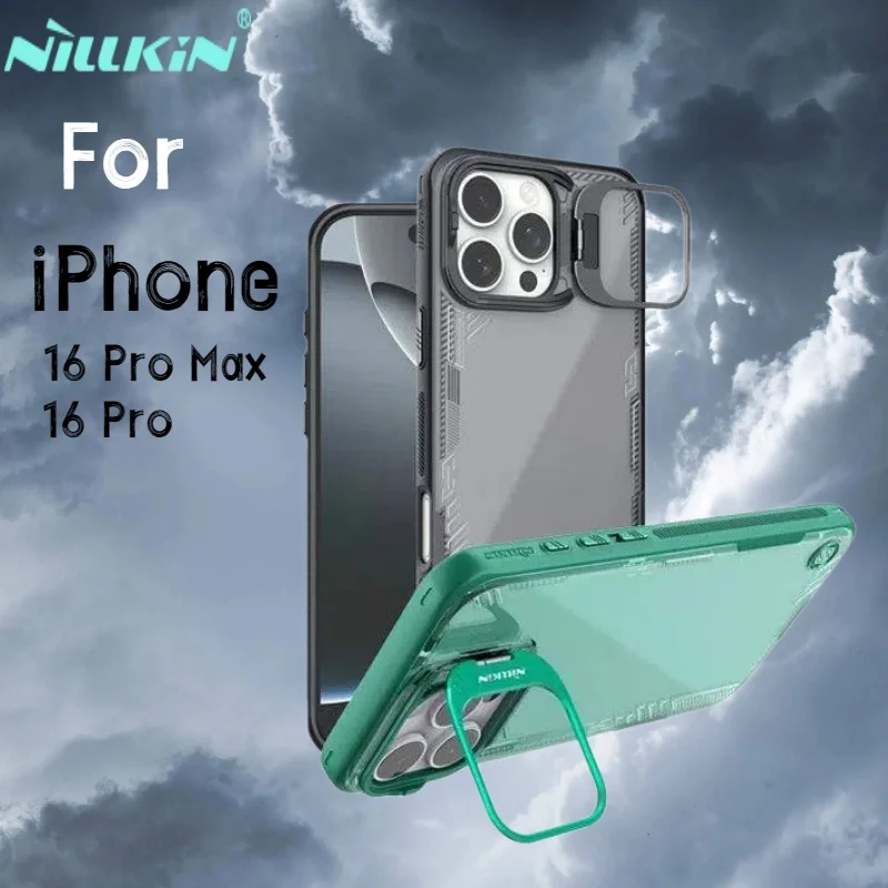 NILLKIN Iceblade Prop Case For iPhone 16/16 Plus/16 Pro/16 Pro Max, Eco Bio-Based Anti-Yellowing PC Aerospace Stand & Lens Cover
NILLKIN Iceblade Prop Case For iPhone 16/16 Plus/16 Pro/16 Pro Max, Eco Bio-Based Anti-Yellowing PC Aerospace Stand & Lens Cover