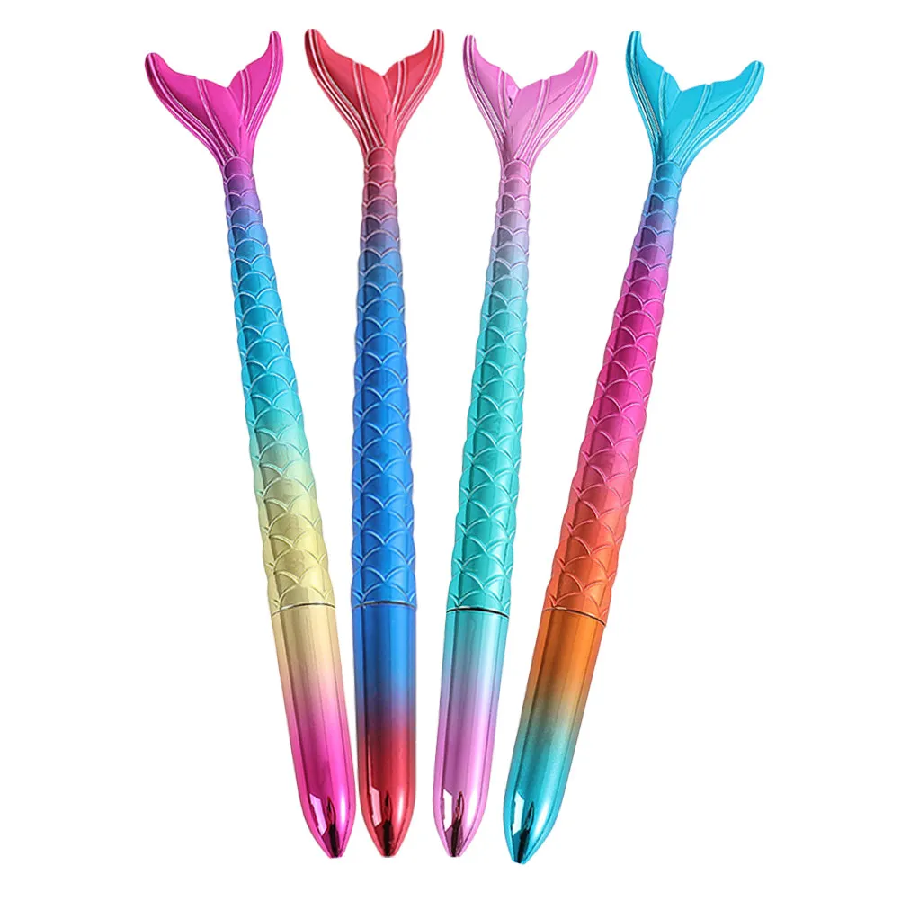 4Pcs Adorable Mermaid Tail Themed Neutral Gel Pens Simple Compact Lightweight Smooth Ink Flow Writing Pen for School Homework
4Pcs Adorable Mermaid Tail Themed Neutral Gel Pens Simple Compact Lightweight Smooth Ink Flow Writing Pen for School Homework
