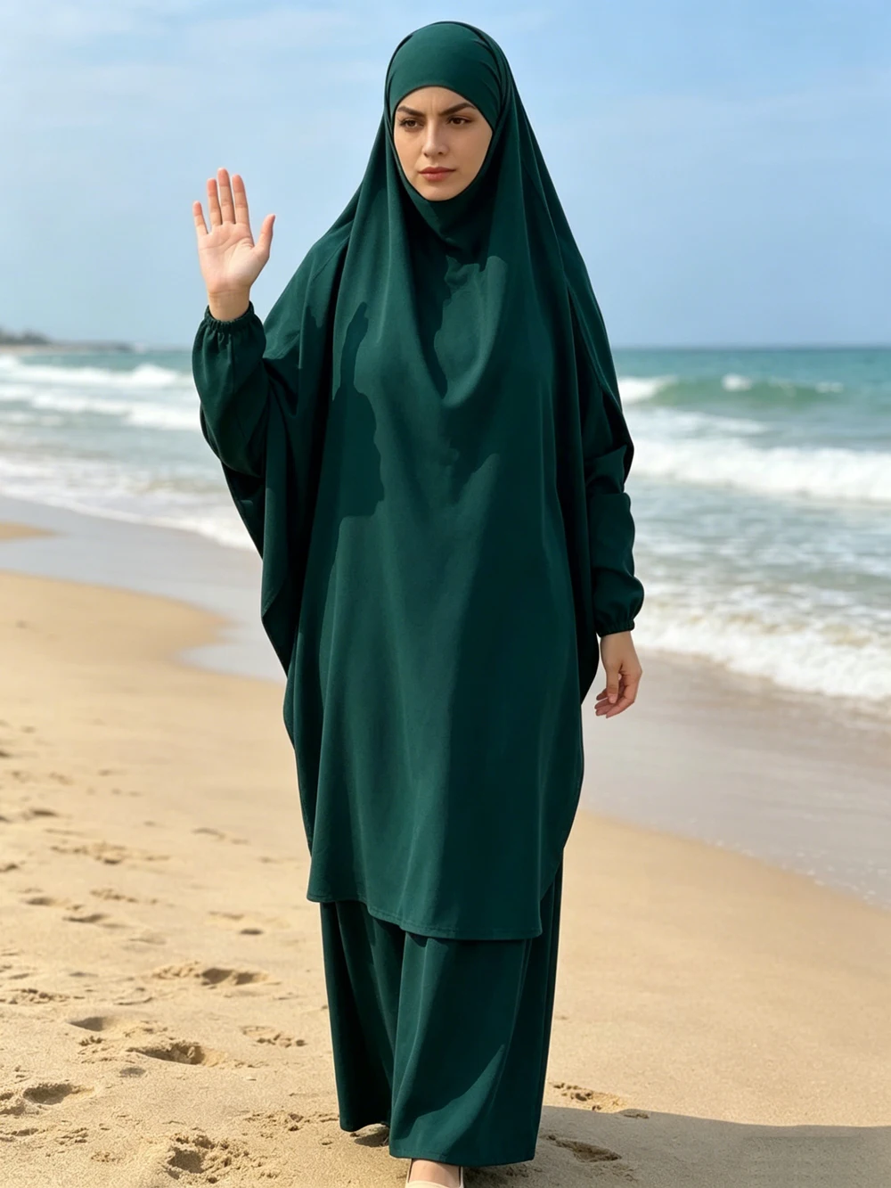 Ramadan Gowns 2 Piece Set Muslim Women Overhead Hijab Dress Prayer Garment Abaya Long Khimar Arab Gown Abayas Islamic Clothing
Ramadan Gowns 2 Piece Set Muslim Women Overhead Hijab Dress Prayer Garment Abaya Long Khimar Arab Gown Abayas Islamic Clothing
