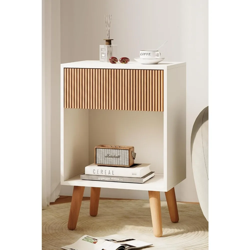 Nightstand, Modern Bedside Table with Storage Drawers and Open Wood Shelf, Night Stand with Solid Wood Legs, End Tables Side Tab
Nightstand, Modern Bedside Table with Storage Drawers and Open Wood Shelf, Night Stand with Solid Wood Legs, End Tables Side Tab