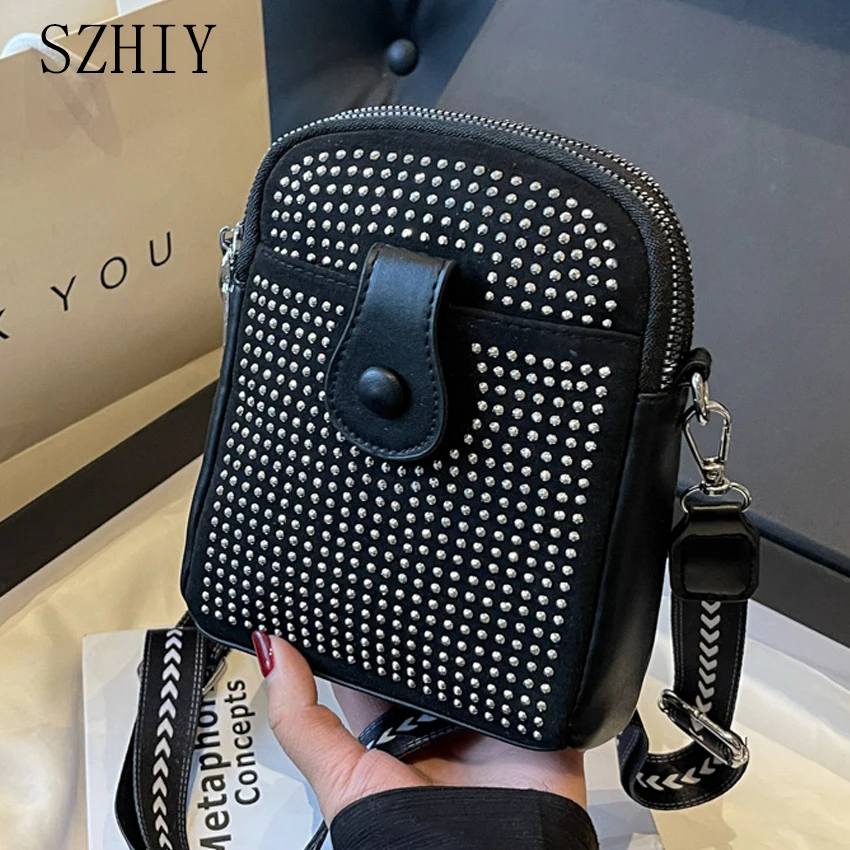 Diamond Inlaid Mobile Phone Bag Fashionable One Shoulder Bag Women Small Pocket Designer Luxury Crossbody Purse for Girls Bolsas
Diamond Inlaid Mobile Phone Bag Fashionable One Shoulder Bag Women Small Pocket Designer Luxury Crossbody Purse for Girls Bolsas