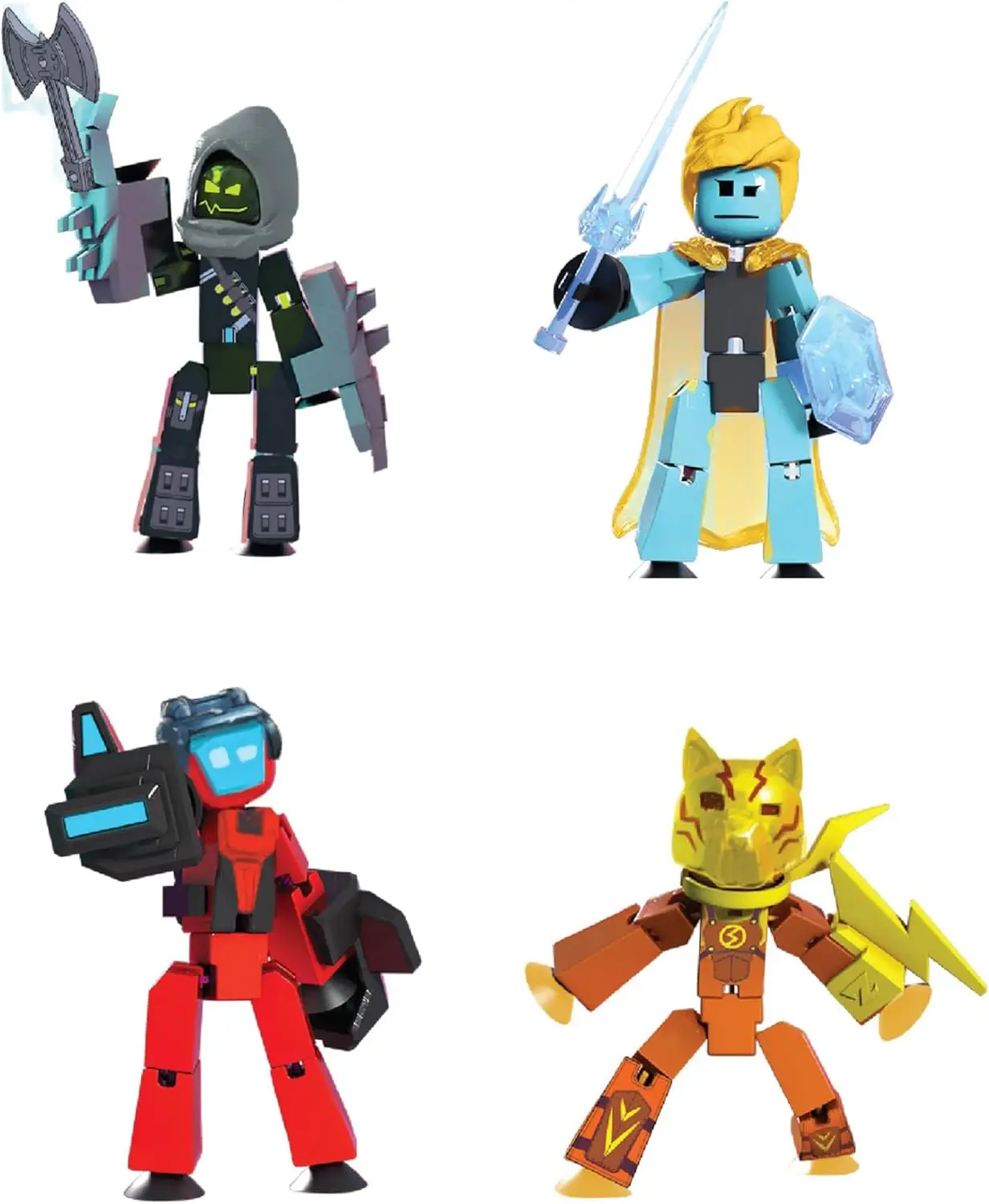 4 Poseable Action Figures with Accessories for Stop Motion Animation - Ages 4+
4 Poseable Action Figures with Accessories for Stop Motion Animation - Ages 4+