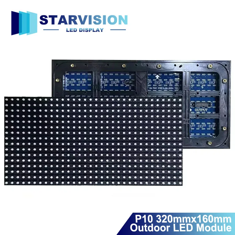 P10 LED Module Outdoor 320*160mm 32x16 Dots RGB Full Color LED Display Panel IP65 Waterproof Advertising LED Screen
P10 LED Module Outdoor 320*160mm 32x16 Dots RGB Full Color LED Display Panel IP65 Waterproof Advertising LED Screen