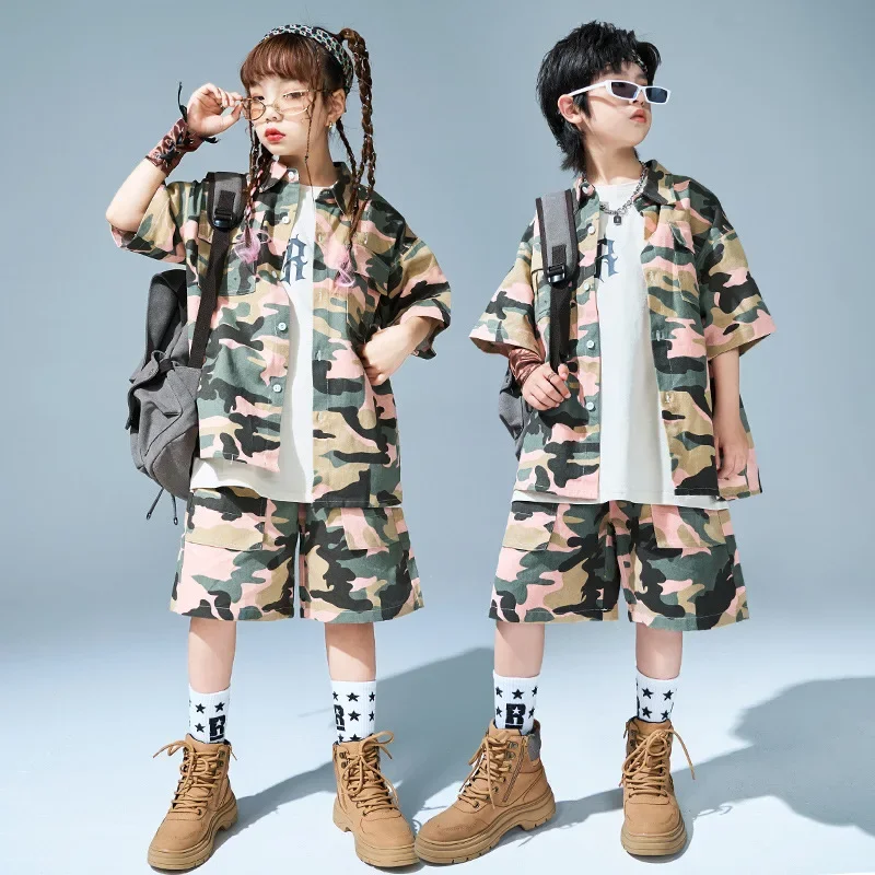 Children Hip Hop Clothes Sets Camouflage Short Sleeve Shirt + Shorts Kids Boys Street Dance Costume Girls Jazz Performance Suit
Children Hip Hop Clothes Sets Camouflage Short Sleeve Shirt + Shorts Kids Boys Street Dance Costume Girls Jazz Performance Suit