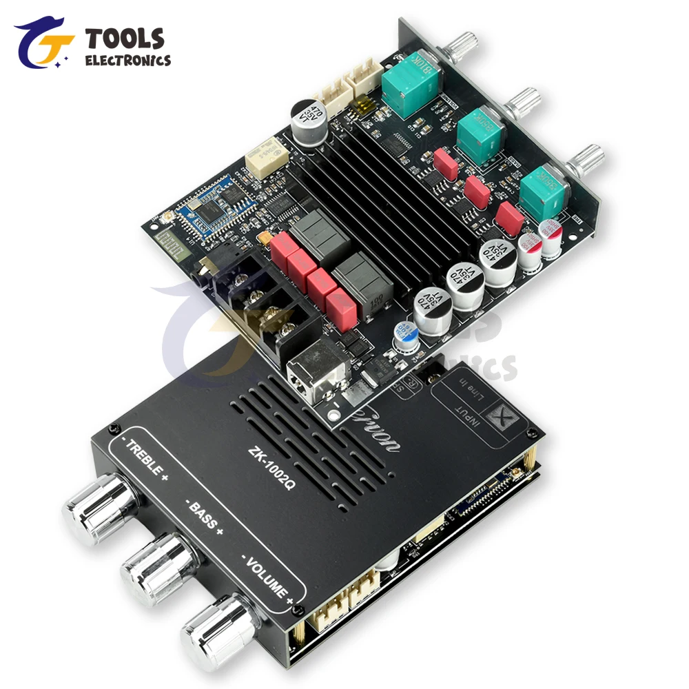 ZK-1002Q Bluetooth Amplifier Board QCC3034 APTX-HD TPA3116D2 Chip 100W+100W 2.0 Channel Lossless Audio Amp Module for Home KTV
ZK-1002Q Bluetooth Amplifier Board QCC3034 APTX-HD TPA3116D2 Chip 100W+100W 2.0 Channel Lossless Audio Amp Module for Home KTV