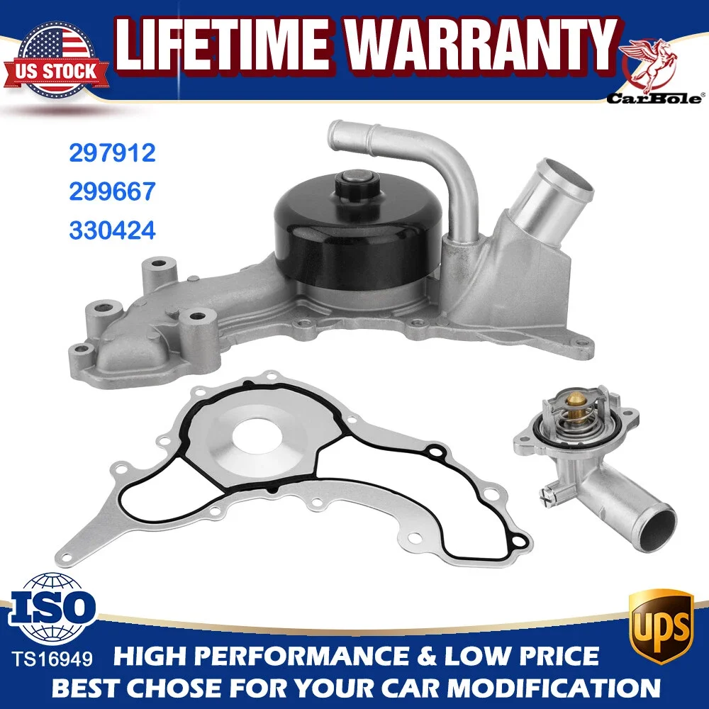 Water Pump w/ Gasket + Thermostat for Maserati Ghibli Levante Quattroporte 3.0T
Water Pump w/ Gasket + Thermostat for Maserati Ghibli Levante Quattroporte 3.0T